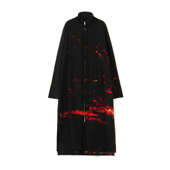 RIB COLLAR LONG SHIRT正面